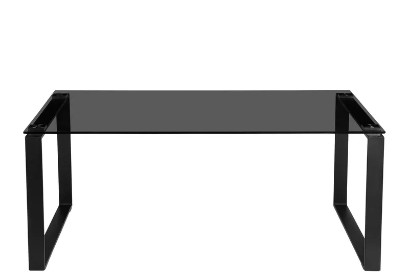 Kaedien Salongbord 110x70 cm Rektangulært i Glass og Metall - Røykgrå - Møbler - Bord - Sofabord & salongbord