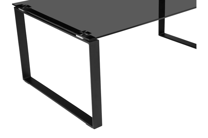 Kaedien Salongbord 110x70 cm Rektangulært i Glass og Metall - Røykgrå - Møbler - Bord - Sofabord & salongbord