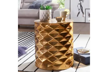 Kaegi Sofabord 44 cm Rundt - Gull - Møbler - Bord - Sofabord & salongbord