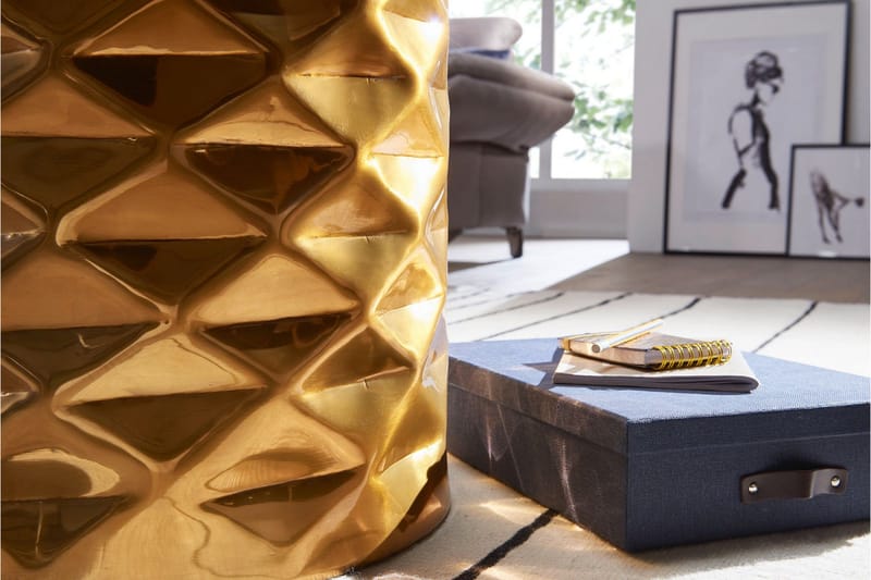 Kaegi Sofabord 44 cm Rundt - Gull - Møbler - Bord - Sofabord & salongbord