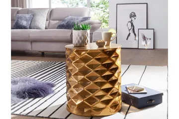 Kaegi Sofabord 44 cm Rundt - Gull - Møbler - Bord - Sofabord & salongbord