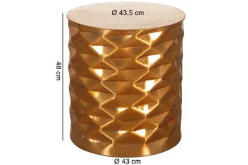 Kaegi Sofabord 44 cm Rundt - Gull - Møbler - Bord - Sofabord & salongbord