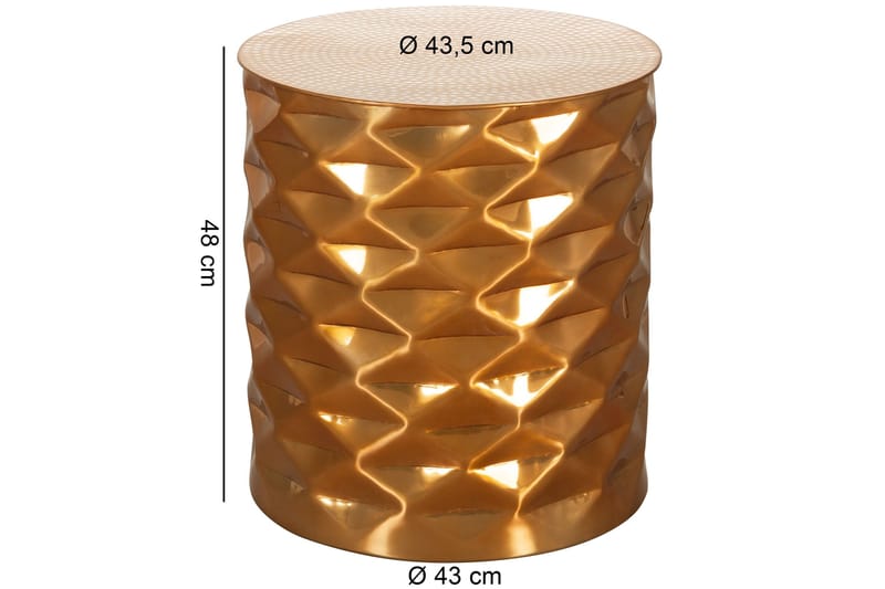 Kaegi Sofabord 44 cm Rundt - Gull - Møbler - Bord - Sofabord & salongbord