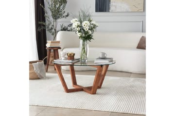 Kafrein Sofabord 75x35x75 cm - Brun - Møbler - Bord - Sofabord & salongbord