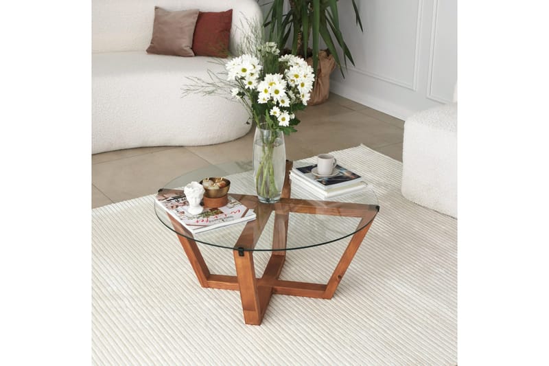 Kafrein Sofabord 75x35x75 cm - Brun - Møbler - Bord - Sofabord & salongbord