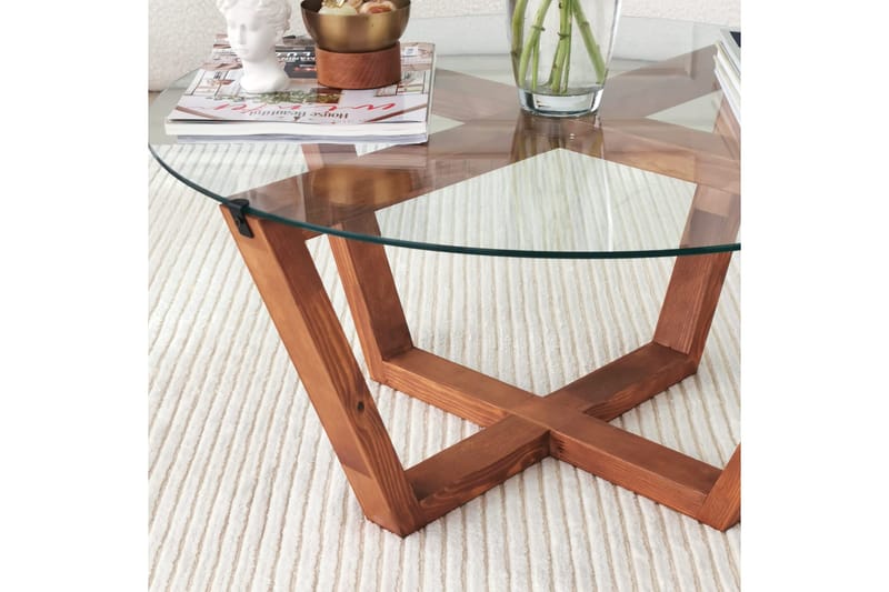 Kafrein Sofabord 75x35x75 cm - Brun - Møbler - Bord - Sofabord & salongbord