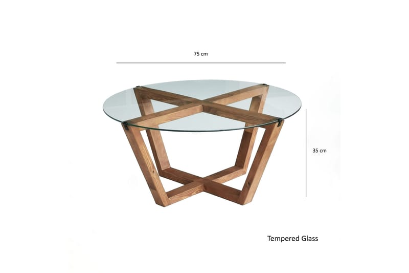 Kafrein Sofabord 75x35x75 cm - Brun - Møbler - Bord - Sofabord & salongbord