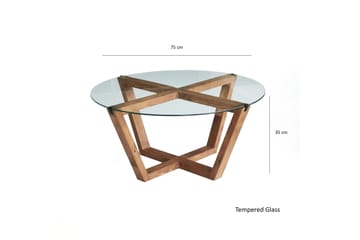 Kafrein Sofabord 75x35x75 cm - Brun - Møbler - Bord - Sofabord & salongbord