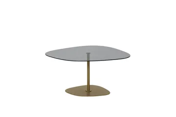 Karamea Sofabord 85 cm - Grå/Gull - Møbler - Bord - Sofabord & salongbord