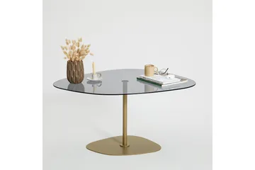 Karamea Sofabord 85 cm - Grå/Gull - Møbler - Bord - Sofabord & salongbord