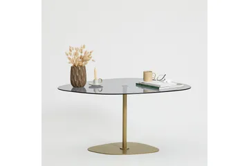 Karamea Sofabord 85 cm - Grå/Gull - Møbler - Bord - Sofabord & salongbord