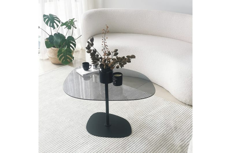 Karamea Sofabord 85 cm - Grå/Svart - Møbler - Bord - Sofabord & salongbord