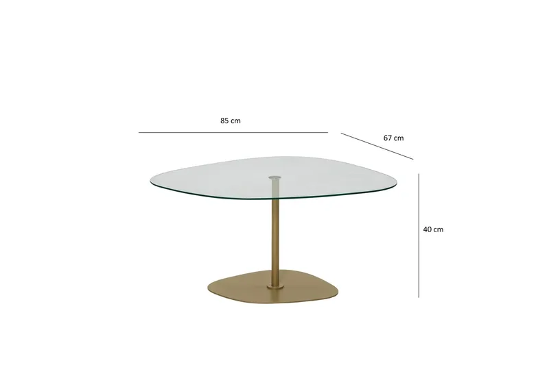 Karamea Sofabord 85 cm - Gull - Møbler - Bord - Sofabord & salongbord