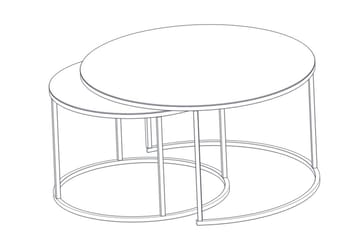 Kashiwa 60 cm Rundt Sofabord i Glass med Glass og Metall - Røykgrå - Møbler - Bord - Sofabord & salongbord