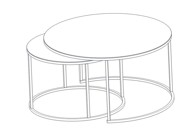 Kashiwa 60 cm Rundt Sofabord i Glass med Glass og Metall - Røykgrå - Møbler - Bord - Sofabord & salongbord