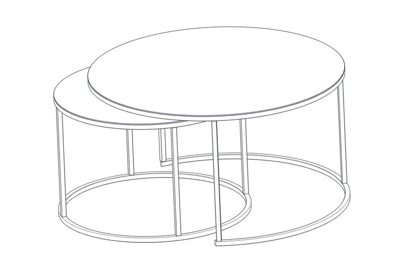 Kashiwa Sofabord 60 cm - Svart - Møbler - Bord - Sofabord & salongbord