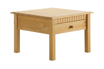 Kersey 60 cm Kvadratisk Sofabord med Skuffer i Furu - Brun - Møbler - Bord - Sofabord & salongbord