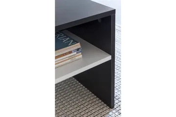 Ketchum Sofabord 90 cm med Oppbevaringshylle - Svart/Hvit - Møbler - Bord - Sofabord & salongbord