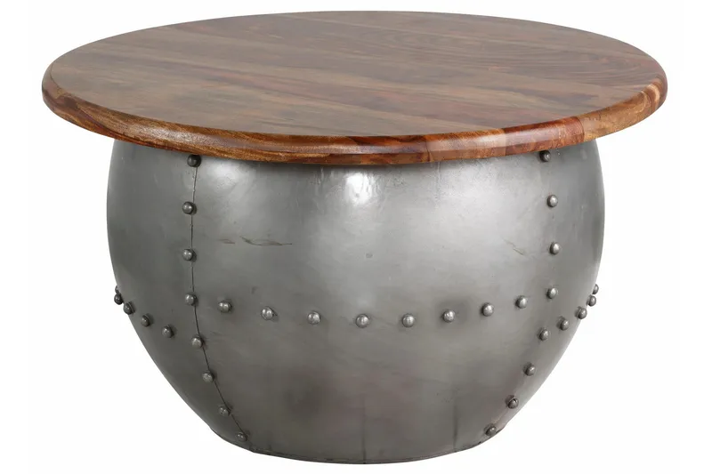 Khalsa Sofabord 75 cm Rundt - MangoTre/Brun - Møbler - Bord - Sofabord & salongbord