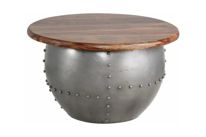 Khalsa Sofabord 75 cm Rundt, MangoTre/Brun