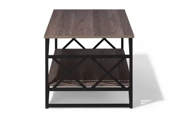 Kindertofte Sofabord 120 cm med Oppbevaringshylle - Brungrå - Møbler - Bord - Sofabord & salongbord - Sofabord med oppbevaring