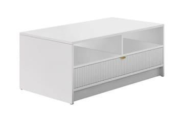 Kintore 50 cm Rektangulært Sofabord med Skuffer i Tre - Hvit - Møbler - Bord - Sofabord & salongbord