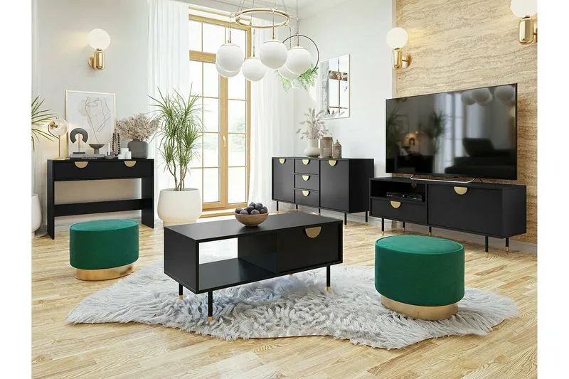 Kintore Sofabord 45 cm - Svart - Møbler - Bord - Sofabord & salongbord