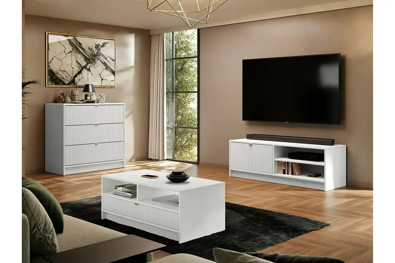 Kintore Sofabord 50 cm - Hvid - Møbler - Bord - Sofabord & salongbord