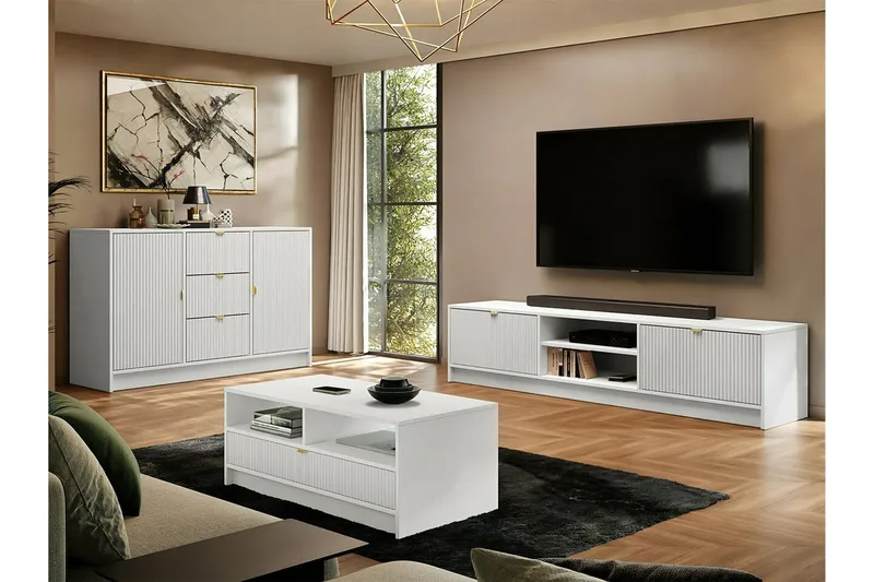 Kintore Sofabord 50 cm - Hvid - Møbler - Bord - Sofabord & salongbord