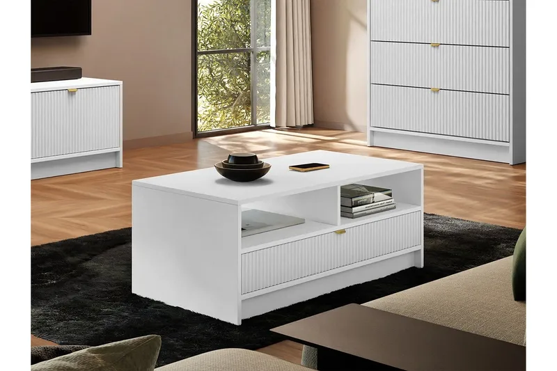 Kintore Sofabord 50 cm - Hvid - Møbler - Bord - Sofabord & salongbord