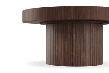 Kopparbo Rundt Sofabord 90 cm - Valnøtt / Tre / Mørk brun - Møbler - Bord - Sofabord & salongbord