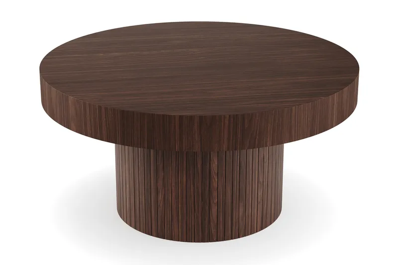 Kopparbo Rundt Sofabord 90 cm - Valnøtt / Tre / Mørk brun - Møbler - Bord - Sofabord & salongbord