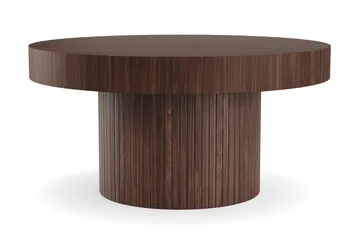 Kopparbo Rundt Sofabord 90 cm - Valnøtt / Tre / Mørk brun - Møbler - Bord - Sofabord & salongbord