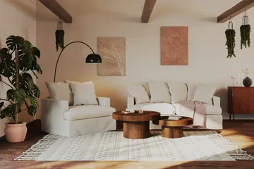 Kopparbo Rundt Sofabord 90 cm - Valnøtt / Tre / Mørk brun - Møbler - Bord - Sofabord & salongbord