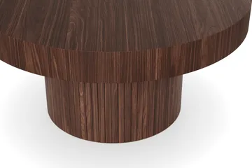 Kopparbo Rundt Sofabord 90 cm - Valnøtt / Tre / Mørk brun - Møbler - Bord - Sofabord & salongbord