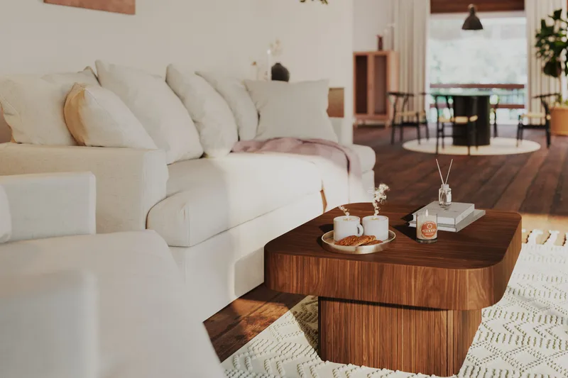 Kopparbo Sofabord 80 cm - Mørk brun valnøttre - Møbler - Bord - Sofabord & salongbord