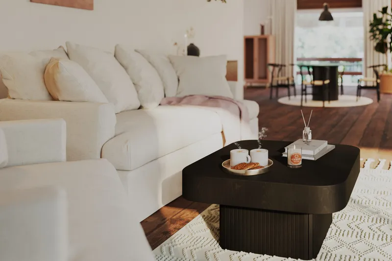 Kopparbo Sofabord 80 cm - Svart Tre - Møbler - Bord - Sofabord & salongbord