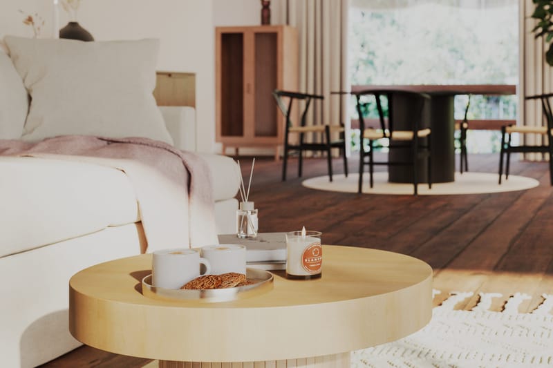 Kopparbo Sofabord - Lyst hvitlasert eiketre - Møbler - Bord - Sofabord & salongbord