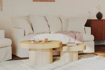 Kopparbo Sofabord - Lyst hvitlasert eiketre - Møbler - Bord - Sofabord & salongbord