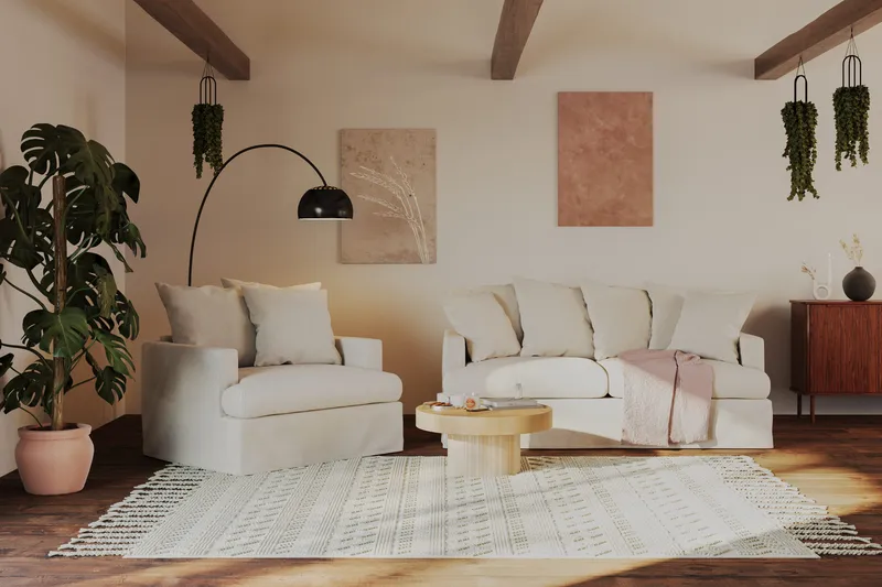 Kopparbo Sofabord - Lyst hvitlasert eiketre - Møbler - Bord - Sofabord & salongbord