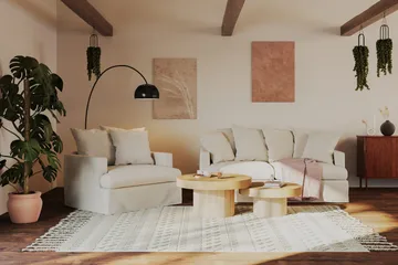 Kopparbo Sofabord - Lyst hvitlasert eiketre - Møbler - Bord - Sofabord & salongbord