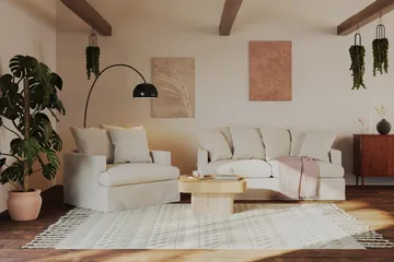 Kopparbo Soffbord 80 cm - Lyst hvitlasert eiketre - Møbler - Bord - Sofabord & salongbord