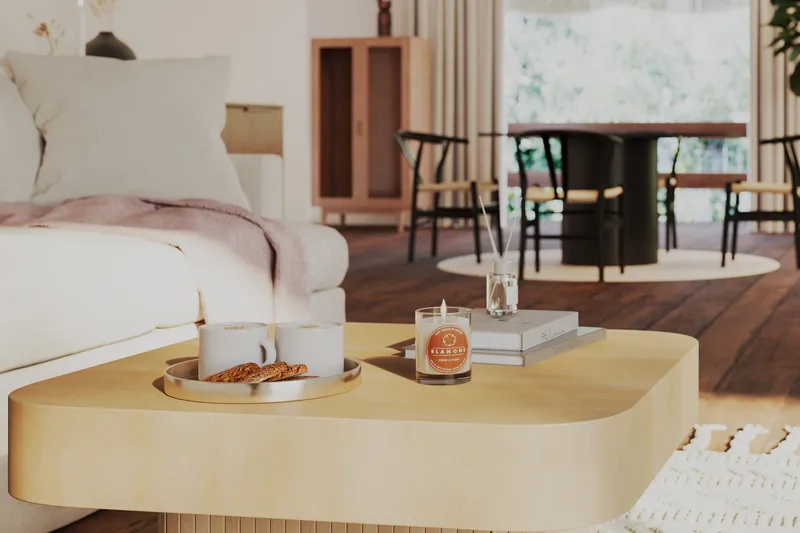 Kopparbo Soffbord 80 cm - Lyst hvitlasert eiketre - Møbler - Bord - Sofabord & salongbord