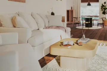 Kopparbo Soffbord 80 cm - Lyst hvitlasert eiketre - Møbler - Bord - Sofabord & salongbord