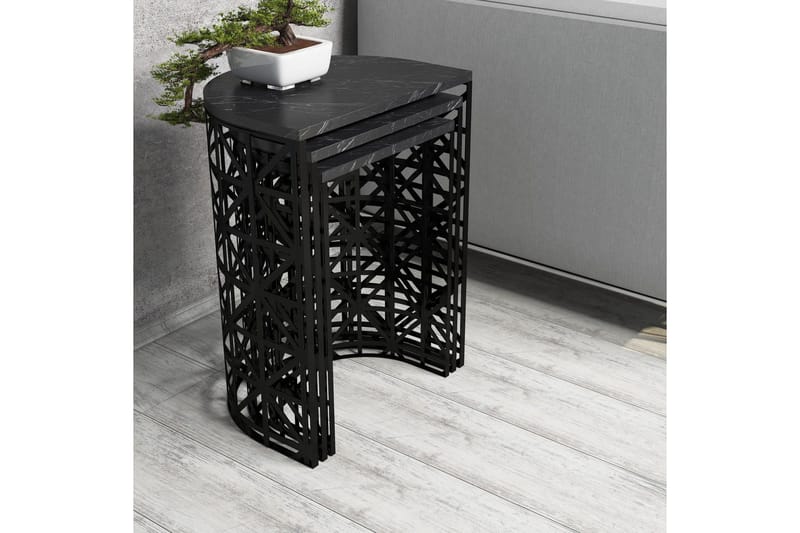 Koraleigh Settbord 46 cm - Svart - Møbler - Bord - Sofabord & salongbord