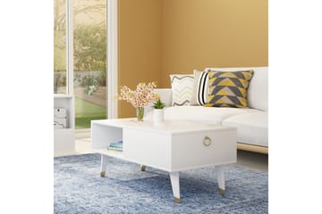 Koruco Sofabord 90x42,4x90 cm - Hvit - Møbler - Bord - Sofabord & salongbord