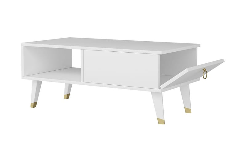 Koruco Sofabord 90x42,4x90 cm - Hvit - Møbler - Bord - Sofabord & salongbord