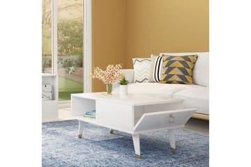 Koruco Sofabord 90x42,4x90 cm - Hvit - Møbler - Bord - Sofabord & salongbord