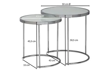 Krecker Settbord 50 cm - Hvit - Møbler - Bord - Sofabord & salongbord
