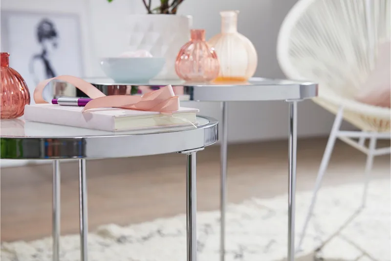 Krecker Settbord 50 cm - Hvit - Møbler - Bord - Sofabord & salongbord